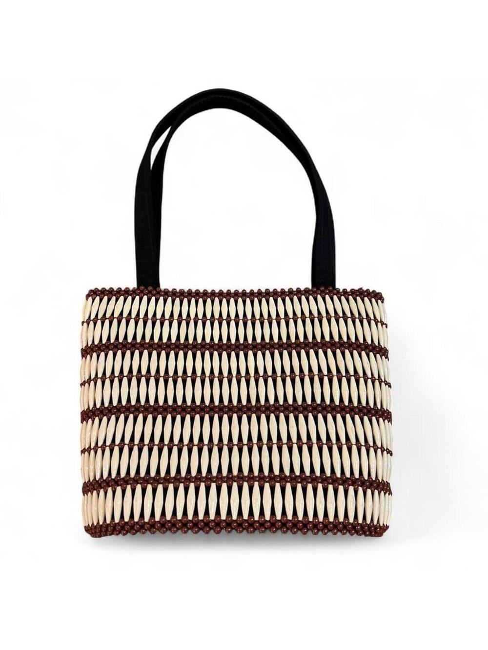 Vintage Beaded Tote Bag Y2K